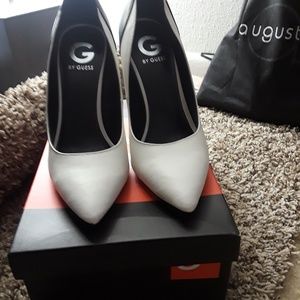 GUESS White & Black Heels
